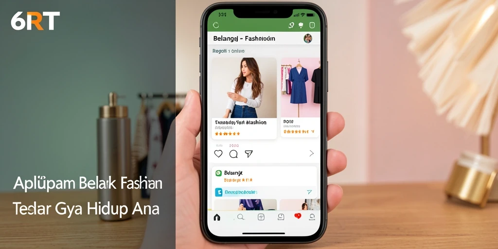 Antarmuka 6RT menampilkan produk fashion dengan jelas dan menarik.