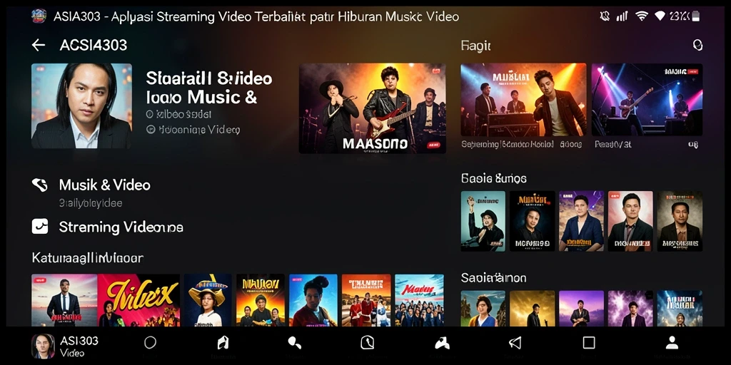 Tampilan antarmuka ASIA303 yang modern, memudahkan navigasi streaming.