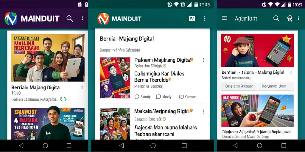 Antarmuka aplikasi MAINDUIT dengan berita terkini yang menarik.
