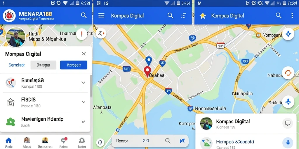 Tampilan antarmuka intuitif dari aplikasi Kompas Digital MENARA188.