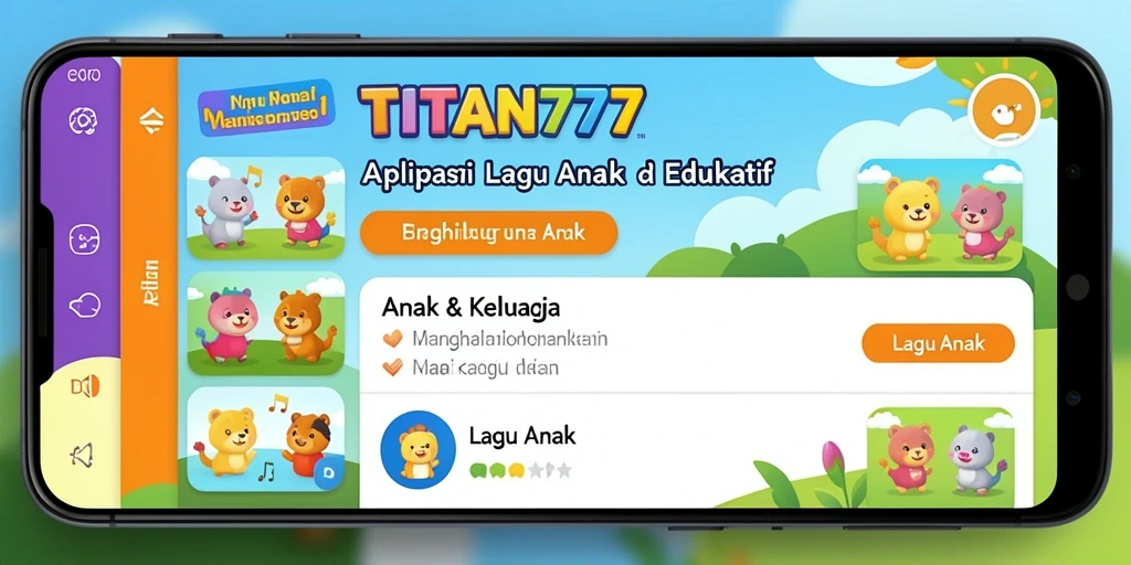 Antarmuka user-friendly dari aplikasi Lagu Anak TITAN777.
