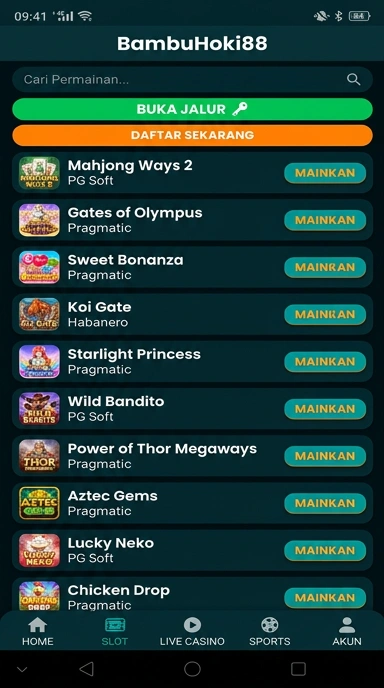Tampilan link alternatif bambuhoki88