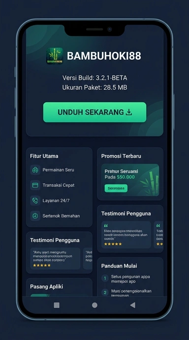 Tampilan halaman APK bambuhoki88