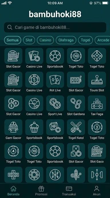 Tampilan katalog aplikasi bambuhoki88